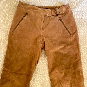 Suade tan Context size 2 long pants